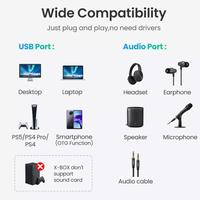 Gambar Ugreen Sound Card USB to 3.5mm Audio Aux iphone ipad PS5 Microphone - 40964 dari ORIGINALproducts JAKARTA undefined 2 Tokopedia