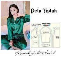 Gambar pola jiplak STELAN PIYAMA CEWEK DEWASA - Pi Atasan XL dari PolaBaju undefined 1 Tokopedia