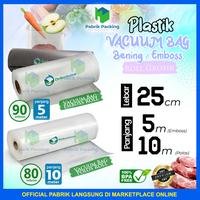 Gambar PLASTIK VACUM MAKANAN DELKOCHOICE POLOS/ EMBOSS ROLL - 25 CM - SACHETROLL 25CM dari PabrikPacking undefined 1 Tokopedia