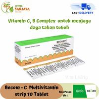 Gambar Becom - C Strip 10 tablet Vitamin dari APOTEK SANJAYA BUAH BATU undefined 1 Tokopedia
