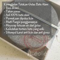 Gambar Tatakan Gelas Tatakan Tempat lilin Batu alam Peralatan Makan - Putih dari Leolle Bali undefined 4 Tokopedia