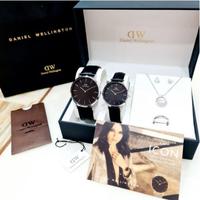 Gambar Jam Tangan Couple DW Premium Original Kulit 1 Set Free Box + Paper Bag - Hitam Rose Pth, 32 mm / 40 mm dari PERALATAN ELEKTRONIK ID undefined 4 Tokopedia