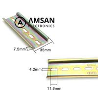 Gambar C45 Steel Guide Rail 35mm Din Rail Dudukan MCB Panel Kontrol 1mm 1M dari AMSAN ELECTRONICS undefined 3 Tokopedia