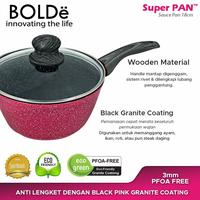 Gambar BOLDe Sauce PAN 18 cm + Glass Lid Granite Black PINK Series dari MOPORE Store undefined 3 Tokopedia