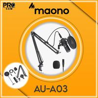Gambar Maono AU-A03 Condenser Microphone Kit Podcast Mic with Boom Arm stand dari ProCamShop undefined 1 Tokopedia