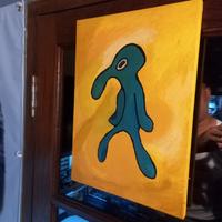 Gambar Lukisan seni asli kanvas squidward tampan dan berani kartun spongebob dari AL PROTOTYPE undefined 2 Tokopedia