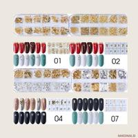 Gambar nailart stud / acc nail art gold/ nail art charm / isi 12 pcs - 7 dari NAKEDNAIL undefined 1 Tokopedia