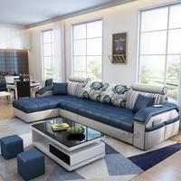 Gambar Sofa Minimalis warna Biru Navy Plus Meja Kayu Duco 2 Stool Kursi Tamu dari FURNITURE ORIGINAL undefined 1 Tokopedia