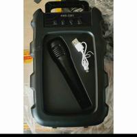 Gambar Speaker Bluetooth Karaoke KM-3381 6.5" dengan Mikrofon Gratis & Radio FM - Speaker Portable Wireless LED 3381 Plus Mic dari Maxwell's Shop Tokopedia undefined 3 Tokopedia
