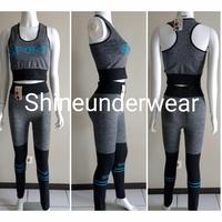 Gambar Setelan baju senam set baju celana olahraga termurah legging sport - Hitam dari Shineunderwear undefined 1 Tokopedia
