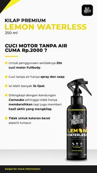Gambar Kilap Premium LEMON WATERLESS - Cuci Tanpa Air Waterless Wash Wax - REFILL 250 ML dari Helm Mart 88 MOTOVERSE undefined 4 Tokopedia