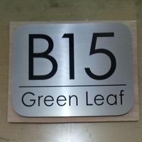 Gambar nomor rumah stainless steel grafir/etching ukuran 20x25cm - lem dari Nomor Rumah undefined 1 Tokopedia