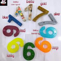 Gambar Nomor Rumah Unik Batu dan Glitter ( I-Q ) - P, glitter Silver dari BestfriendStore undefined 3 Tokopedia