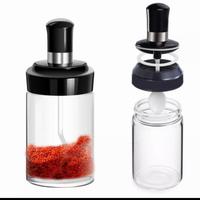 Gambar wadah tempat bumbu dapur lada garam merica - botol bumbu kaca sendok dari yingshope undefined 3 Tokopedia