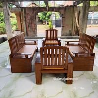 Gambar kursi tamu minimalis jari jari 3211 + meja dari almajatimebel undefined 1 Tokopedia