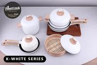 Gambar Amercook Cooking Cast Alumunium White Series 3 Layer Marble Non-Stick - pry pan 26cm dari Kioslunchbox bogor undefined 1 Tokopedia