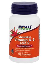 Gambar Vitamin Suplemen D-3 D3 1000 iu CHEWABLE Now 180 Tablet Kunyah dari Mrsorganicbandung undefined 2 Tokopedia