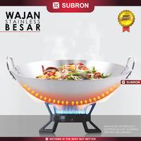 Gambar SUBRON Wajan Besar Stainless 75cm Kuali Wok Tebal Penggorengan Masak - 40cm dari SUBRON KITCHENWARE undefined 3 Tokopedia