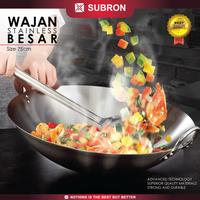 Gambar SUBRON Wajan Besar Stainless 75cm Kuali Wok Tebal Penggorengan Masak - 40cm dari SUBRON KITCHENWARE undefined 1 Tokopedia