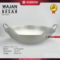 Gambar SUBRON Wajan Besar Stainless 75cm Kuali Wok Tebal Penggorengan Masak - 40cm dari SUBRON KITCHENWARE undefined 5 Tokopedia