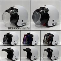 Gambar HELM BOGO JPN PUTIH DOF SET KACA CEMBUNG/KACA DATAR - HELM'NYA  AJA, M dari Defansa Helm undefined 1 Tokopedia