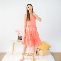 Gambar RUFFLE DRESS PREMIUM KOREAN SLEEVELESS CASUAL POLOS LILY STARLA dari Jaya Hebat undefined 1 Tokopedia