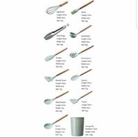 Gambar Spatula set silicone alat masak dapur - Hitam dari Mancis Maju Jaya Perabot undefined 5 Tokopedia