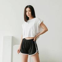 Gambar HOT PANTS PREMIUM GIRL NATHALIE - NATHALIE BAGGY SHORT PANTS NTC 3357 - navy, XL dari ZERIX ID undefined 3 Tokopedia