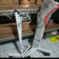 Gambar tiang infus kaki roda 3 standar stainless/tiang infus 2 hook roda dari warna medika sejahtera undefined 3 Tokopedia