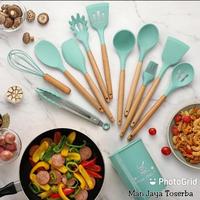 Gambar Spatula set silicone alat masak dapur - Hitam dari Mancis Maju Jaya Perabot undefined 3 Tokopedia