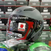 Gambar Helm KYT Galaxy Flat R Solid Matt Gorilla Grey Double Visor - L dari Star Helmets undefined 2 Tokopedia