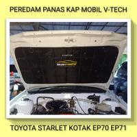 Gambar TOYOTA STARLET KOTAK Peredam Panas Kap Mesin Mobil VTECH + Klip - Hitam-Silver dari Solusi Vtech Thermocool undefined 2 Tokopedia
