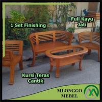 Gambar SET KURSI TERAS KAYU JATI KURSI MEJA TERAS PRODUKSI JEPARA - 4 kursi warna dari Mlonggo Mebel undefined 1 Tokopedia