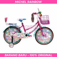 Gambar Sepeda Anak Perempuan 18 Inch Mini MICHEL Terbaru Ban Pompa 5-8 Tahun - Magenta Tosca dari TWENTYONE07 SHOP undefined 2 Tokopedia