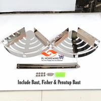 Gambar Rak Sudut Tempat Sabun Shampo Dinding Kamar mandi Toilet Stainless - SINGLE dari RL HOMEWARE undefined 5 Tokopedia
