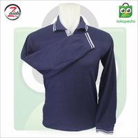 Gambar Kaos Kerah Pria Lengan Panjang - Navy - Zaida Jaya - Marun, M dari ZAIDA JAYA undefined 3 Tokopedia