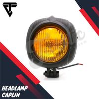 Gambar Headlamp Lampu Depan Caplin Motor Custom Universal Chopper Bobber - Chrome Kuning dari TWISTIC CUSTOM undefined 2 Tokopedia