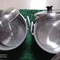 Gambar panci langseng kukus 20cm/ dandang alumunium steamer global eagle 20 dari malika olsh undefined 2 Tokopedia