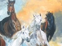 Gambar Lukisan kuda 8 dengan goresan impresif karya seni tinggi dari JAVADESINDOartgallery undefined 3 Tokopedia
