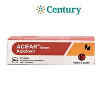 Gambar ACIFAR CREAM 5GR / ACYCLOVIR / HERPES / CACAR / ANTIVIRUS dari Apotik Century undefined 1 Tokopedia