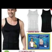 Gambar SLIM N LIFT ~ KAOS DALAM / KUTANG ~ MEMBENTUK BADAN PRIA / KORSET PRIA - SIZE M HITAM dari Liga Aksesoris undefined 2 Tokopedia