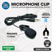 Gambar Microphone with Clip Jack 3.5 mm Mic External + Splitter For PC / HP dari Maulaku Store Semarang undefined 1 Tokopedia