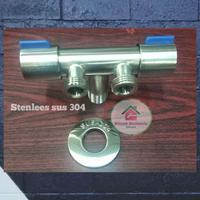 Gambar Stop Kran Cabang Stainless/Stop Karan Doble dari Wijaya Asessoris Sanitary undefined 1 Tokopedia