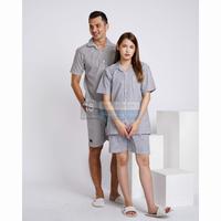 Gambar Kemeja One Set Motif Stripe PREMIUM - Merah Stripe, L dari 18Collection undefined 4 Tokopedia