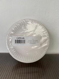 Gambar Piring Kertas Putih dengan uk 6i nchi/ Paper Plate 6" - Detpak - 50 dari CASANIE undefined 1 Tokopedia