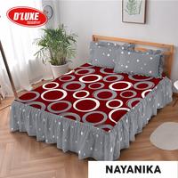 Gambar Sprei Rumbai Kintakun 160/180 King Queen Deluxe 3D NAYANIKA POLKADOT - King 180x200 dari modellofashionstylee undefined 1 Tokopedia
