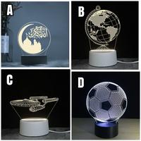 Gambar Lampu Hias Akrilik 3D Lampu Tidur Unik Pajangan meja lemari dari nurhouse undefined 1 Tokopedia