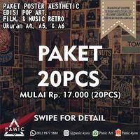Gambar Poster Aesthetic | Retro Music, Movie, Pop Art | 20pcs | A4, A5, A6 - Music (Retro), A6 (11cmx15cm) dari Panic Art undefined 1 Tokopedia