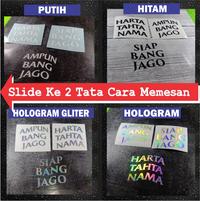 Gambar STIKER HARTA TAHTA WANITA DAN AMPUN BANG JAGO CUSTOM HOLOGRAM - hologram, 6cm dari SRIRAIYA.STICKER undefined 1 Tokopedia