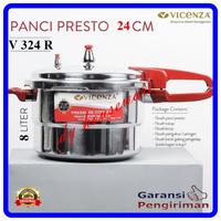 Gambar Panci presto Vicenza 8 liter (Pressure Cooker) V324 - Merah dari DY Houseware undefined 4 Tokopedia